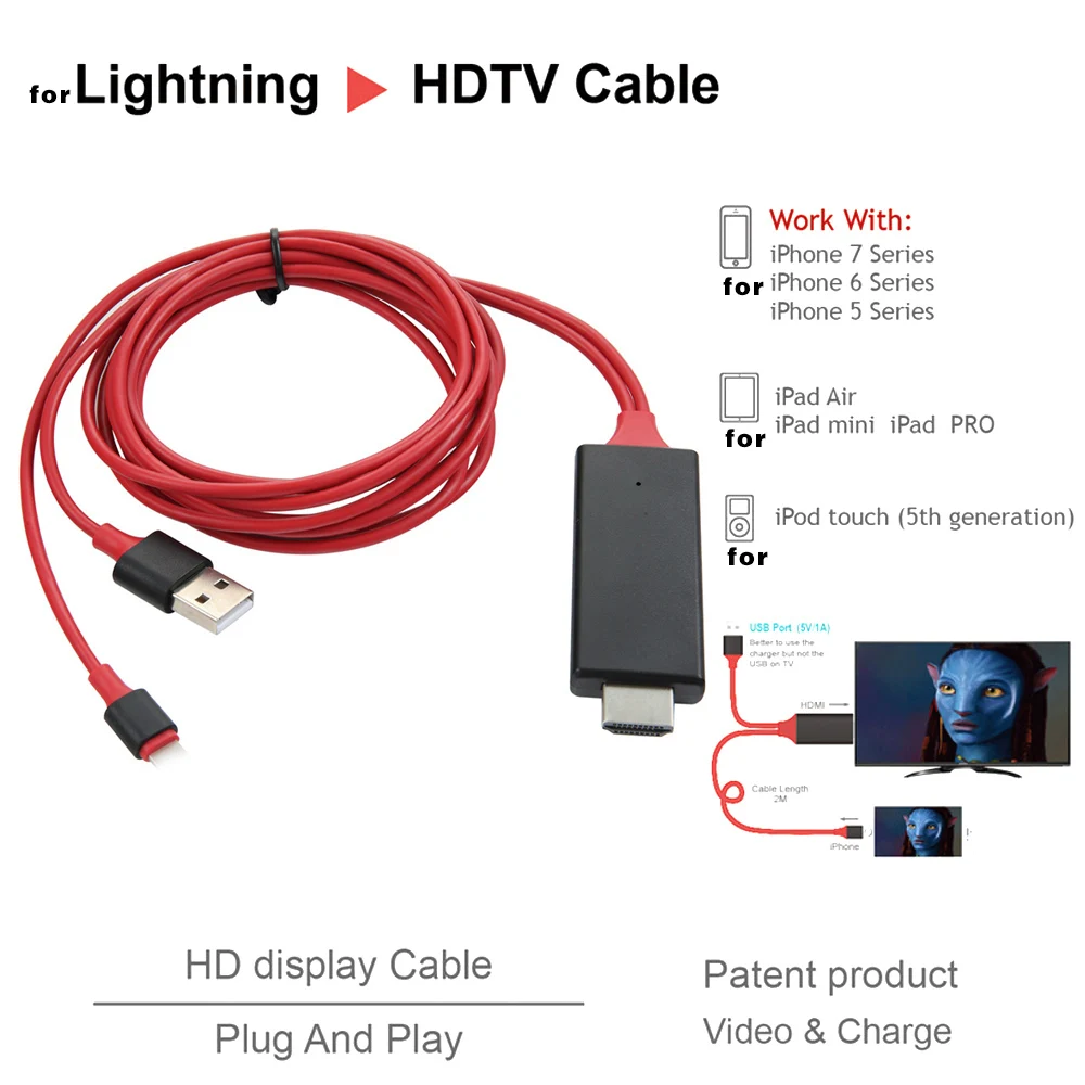 Игровой Кабель HDMI со штекером HD 1080P преобразователь адаптер USB кабель для HDTV TV