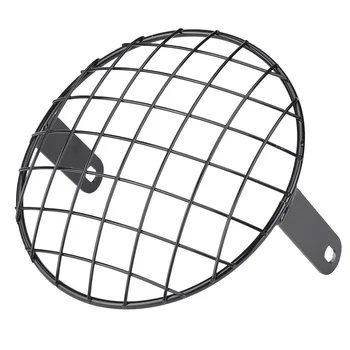 

Standard Motorcycle Headlight Cover 7" Headlight Mesh Grill Side Mount Universal Cover Masks Universal Fit For Most Motorcycle