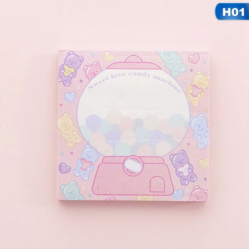 01 80 листов милая девочка сладкие конфеты липкий блокнот для заметок Kawaii Канцтовары планировщик бумага для записей закладки для школьных учебников офисные поставки - Цвет: 01