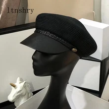 Осенние модные женские береты соломенная Кепка в британском стиле теплая Ретро кепка газетчика Военная восьмиугольная кепка Женский козырек шапки