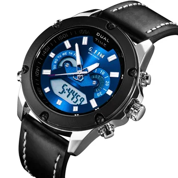 

Watch Male Table Plastic Grain Belt More Function Luminous Double Machine Core Waterproof Outdoor Belt Men Watch