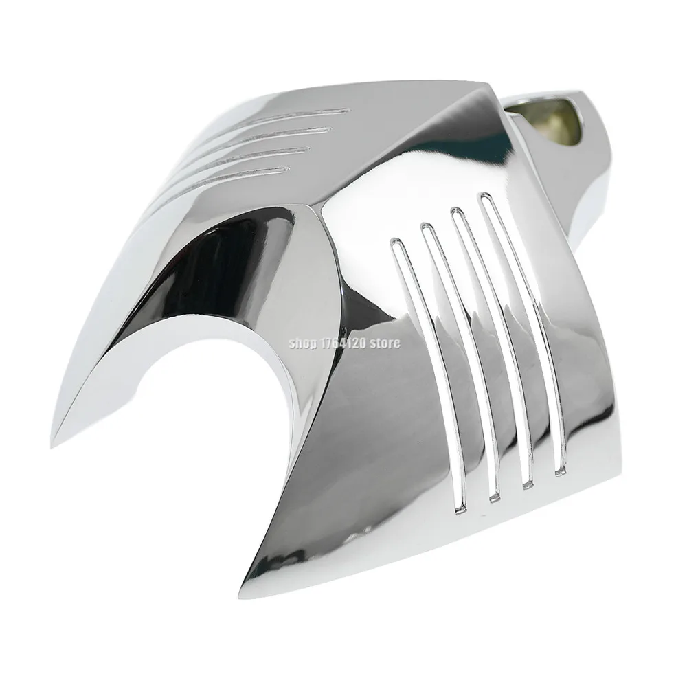 Motorcycle V-shield Stock Cowbell Horn Cover Aluminum For Harley Dyna Touring Electra Glide Street FXDB Fat Bob Twin Cam 92-12