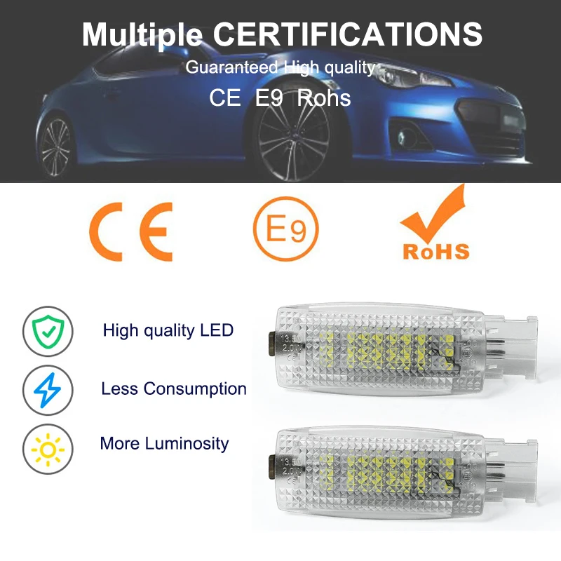 2 шт. светодиодный зеркальный светильник для чтения без ошибок CC Polo VW Golf GTi EOS Jetta