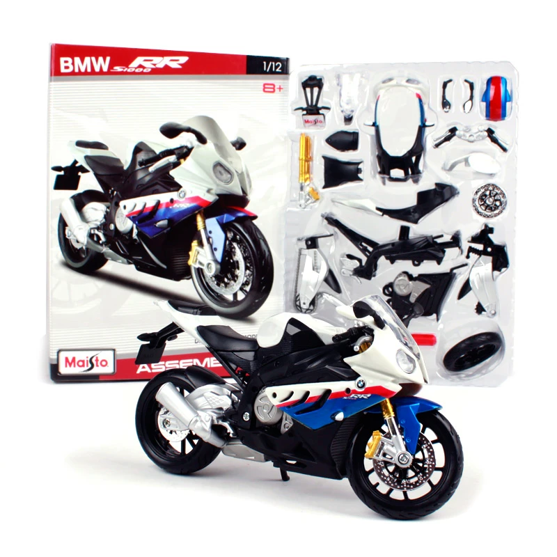 Maisto 1:12 Scale Motorcycles Diecast Model BMW S1000 RR DIY Assembly Kit
