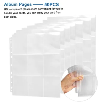 

450 Pockets Transparent Coin Holder Storage Wallets Home Collection Replacement Parts Game Album Pages Photo For Trading Cards