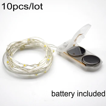 

Micro LED String Fairy Light Battery Operated 2M 20LED Silver Wire Lights Waterproof for Party Christmas Decoration 10pcs/lot