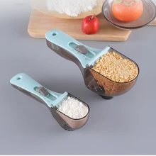 Kitchen Tools Plastic Scale Measuring Spoon Adjustable Measuring Spoon Set Baking Tools Measuring Spoon