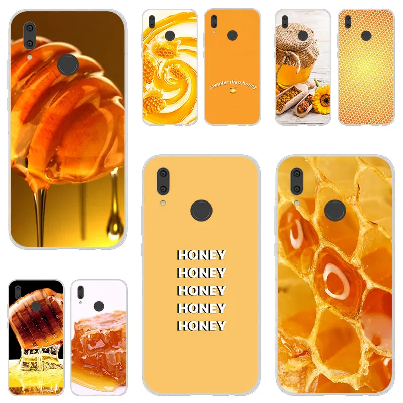 TPU Back Cover For Huawei Y3 Y5 Y6 Y7 2017 II Pro Silicone Soft sweet honey bee Phone Case Prime 2018 Y9 2019 |