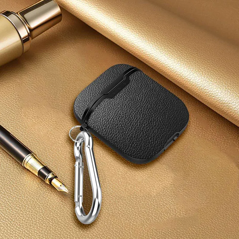 

Litchi Silicon With Hook Case For Airpods 2 Case Wireless Bluetooth Earphone Case Cover For Air Pods 2 Earphone Accessorie