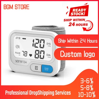 

Yongrow Tonometer Automatic Wrist Digital Blood Pressure Monitor Digital lcd Sphgmomanometer Heart Rate Pulse Meter BP Monitor