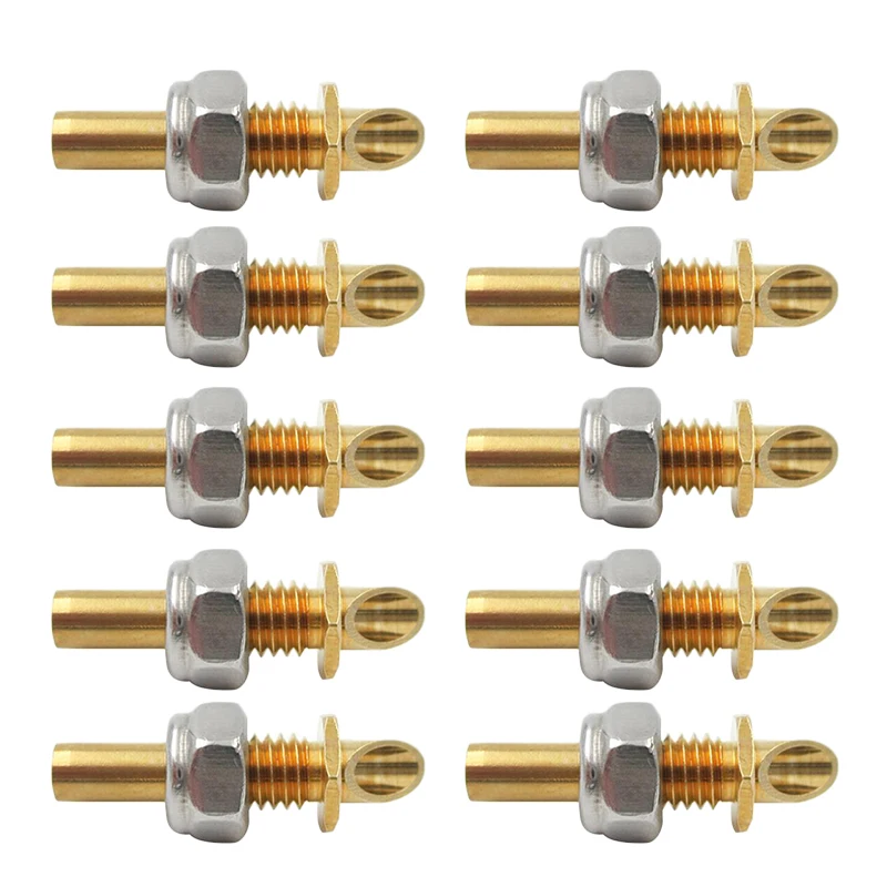 

10x Water Cooling Nipple Inlet Nozzle Copper Parts For RC Marine Boat M5 Thread