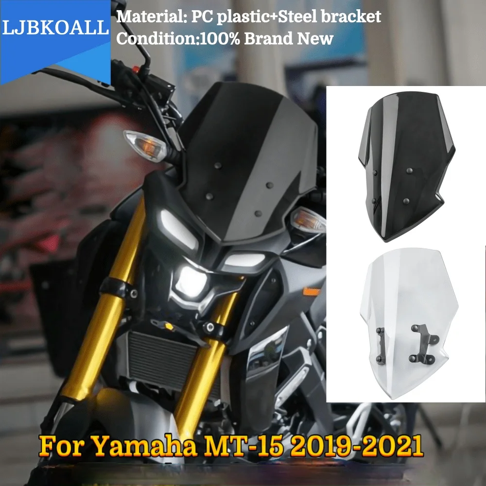Windshield Windscreen For Yamaha Mt-15 Mt 15 2019-2021 2020 Motorcycle Accessories Wind Deflectors Mt15 With - Windscreens & Wind Deflectors AliExpress