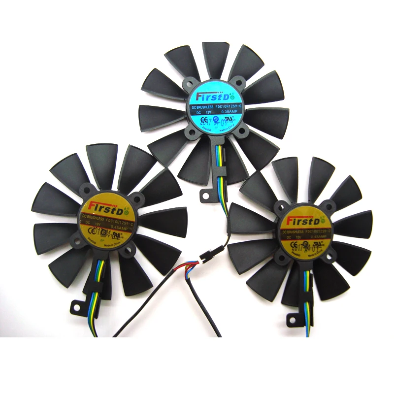 Вентиляторы для видеокарт 87 мм FDC10U12S9-C PLD09210S12HH DC 12 В охлаждающий вентилятор ASUS А 4