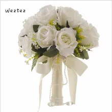 Свадебный букет невесты s искусственный цветок «Роза» букет свадебная брошь ручной работы SPH175