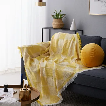 

Home Textile Knitted Blankets Europe Blanket Anti-Mite Towel Sofa Decor Throw on Sofa/Bed Decor Wall Tapestry With Tassel Covers