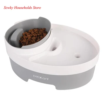 

105oz/3.0L Automatic Cat Water Fountain Dog Water Dispenser with food bowl for Cats Dogs