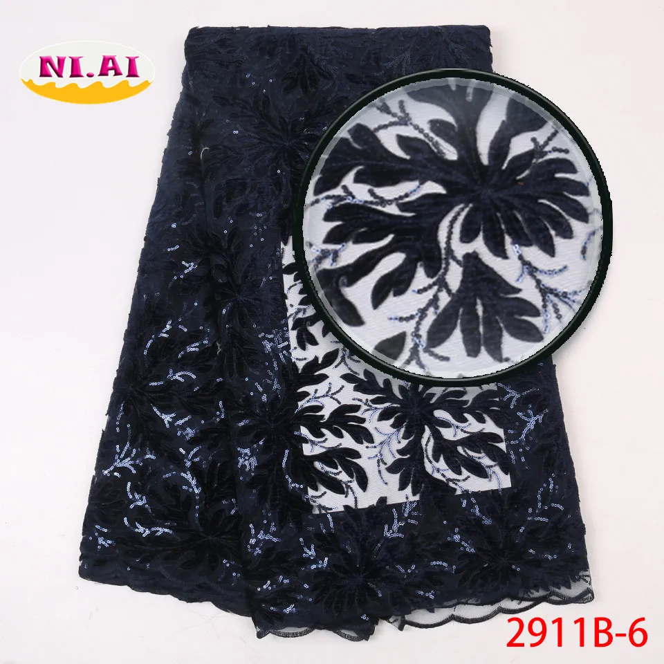 

Lucury Velvet Lace Fabric, Newest Dresses Lady Fabric, Nigeria Embroidery Lace Materials Mr2911b