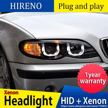 

Hireno Car Styling for BMW E46 Headlights 1998-2004 E46 LED Headlight DRL Bi Xenon Lens High Low Beam Parking HID Fog Lamp
