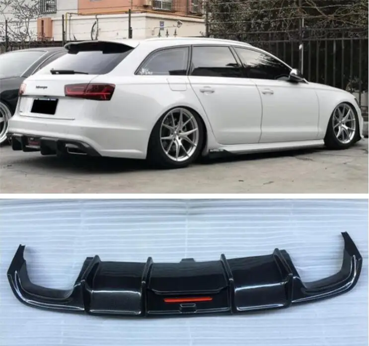 Задний бампер из углеродного волокна спойлер для AUDI A6 S6 RS6 Avant 2015 2016 2017