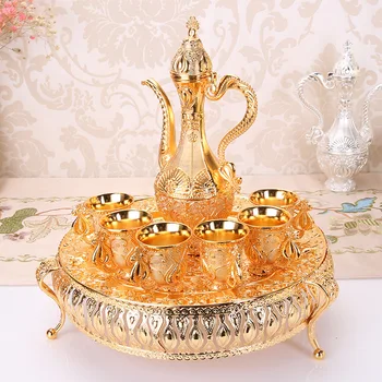 

European-style Small Wine Glass Jug Eight-piece Suit Home Decoration Russian Style Wine Ornaments Wedding Gifts Birthday Gifts