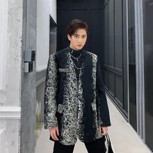 Мужской шерстяной Повседневный пиджак без пуговиц с ремнем, Мужской винтажный Модный Пиджак, весенне-осенняя одежда