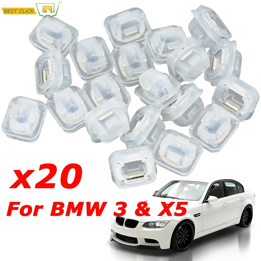 Клипсы для отделки салона автомобиля BMW 3 серии E46 E90 E91 E92 E93 X5 E53 20 шт. накладки на