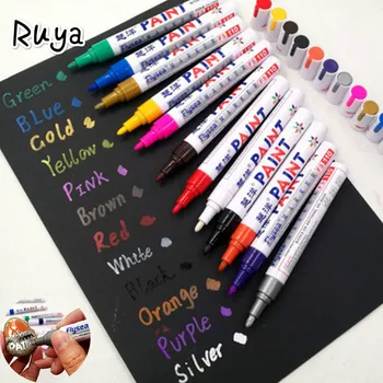 

13 Colors White Waterproof Rubber Permanent Paint Marker Pen Tire Painting sharpie tombow copic markers highlighters colores