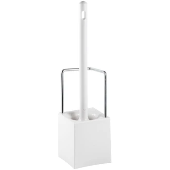 

Lavatory Brush Toilet Brush & Holder Set Creative Cleaning Tool Plastic Bathroom Accessories White