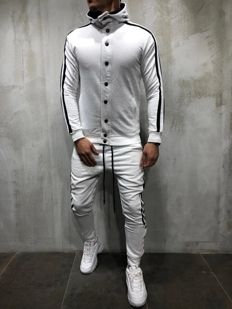 2 pechas Define Treino мужские Outono сплайсинга Ziper Com Capuz уличная impresssano Camisola Топ calchas Conjuntos