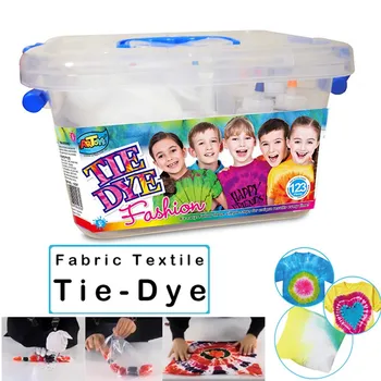 

18 Pcs Colorful One Step Art Craft Permanent With Pigment Fabric Decorating Non Toxic DIY Textile Paint Tie Dye Kit d4