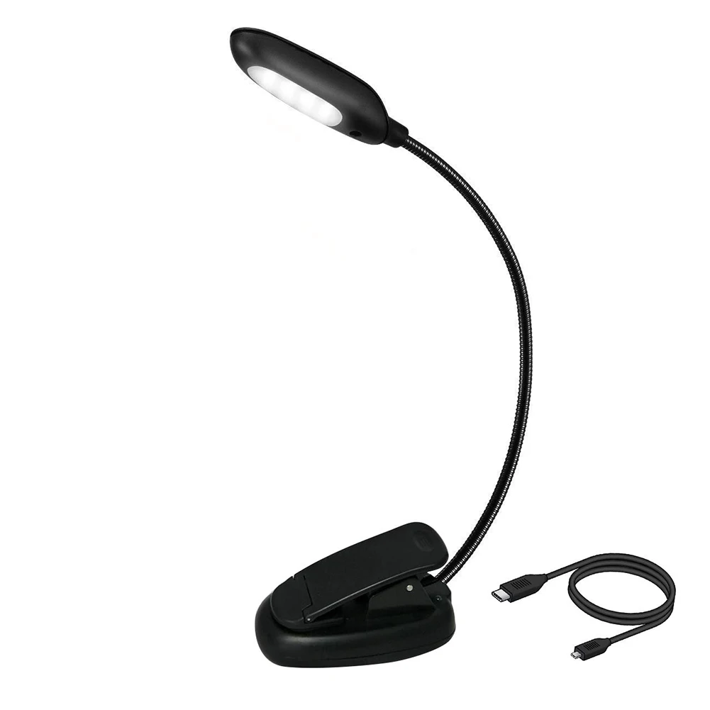 

7 LED Table Night Light Adjustable Dimmable Compact USB Charging Foldable Reading Desk Lamp Portable Bedroom Lamp