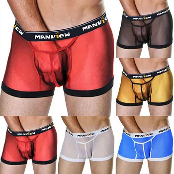 

Men Sexy Underwear Letter Printed Boxer Shorts Bulge Pouch Underpants Shorts Bulge Pouch Underpants ropa interior hombre