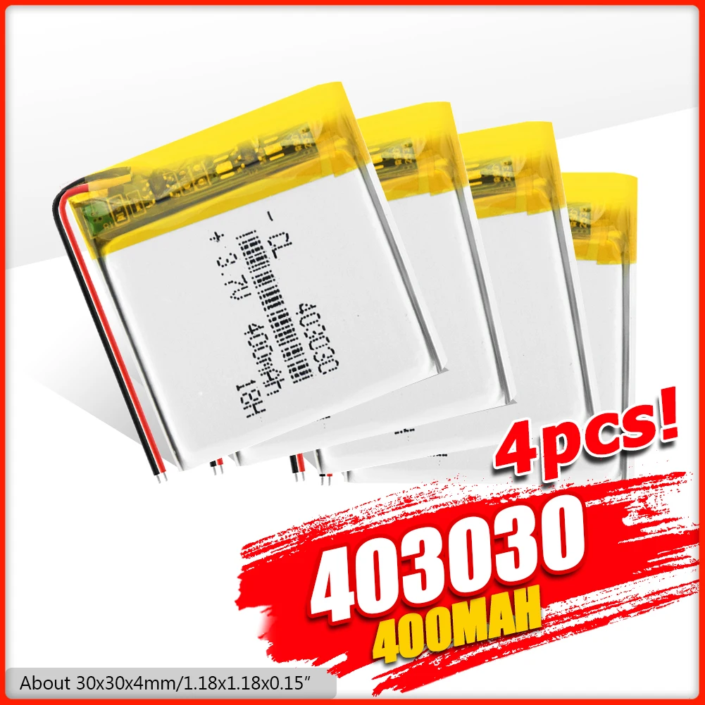 Литий полимерные литий аккумуляторы 403030 400 мАч ионные для GPS MP3 MP4 часов