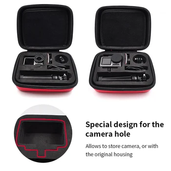 

action camera Portable case PU waterproof bag spare parts storage box for dji osmo action camera Accessories