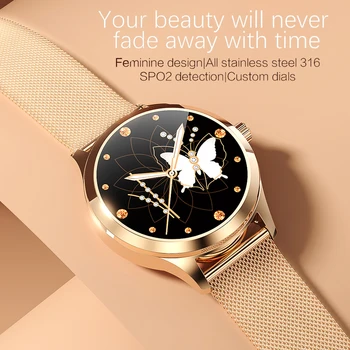 

2020 Smart Watch Custom Dials Heart Rate Blood pressure/Blood oxygen monitor(SPO2) Women Smartwatch For Android iOS Apple Xiaomi