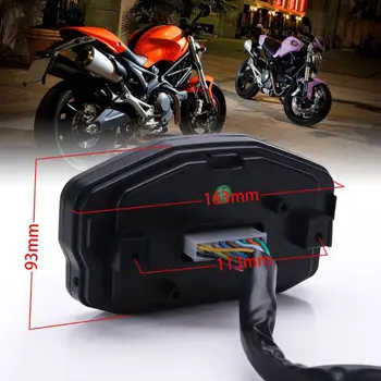 

Motorcycle Tachometer Digital Colorful Display Speedometer Accurate Measurement E7CA