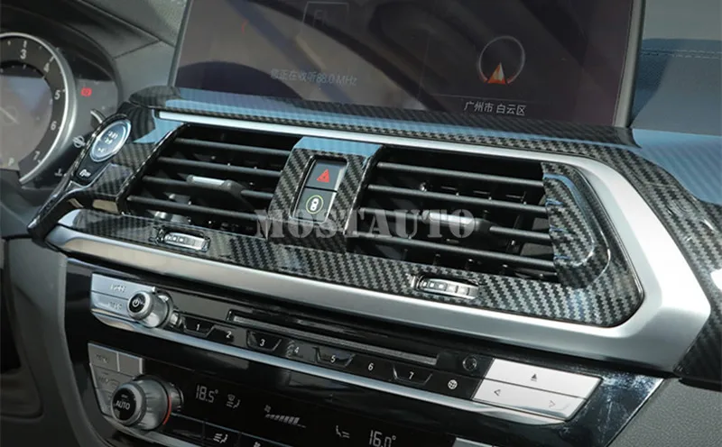 1 шт. автомобильная консоль из углеродного волокна для BMW X3 G01 X4 G02 2018 2020|Лепнина
