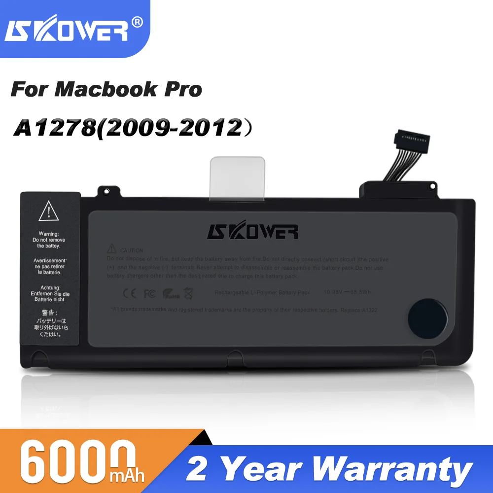 Skower Laptop Battery For Apple Macbook Pro 13 Inch A1278 09 12 Mb990 Mb991 A1322 Battery 63 5wh Laptop Batteries Aliexpress