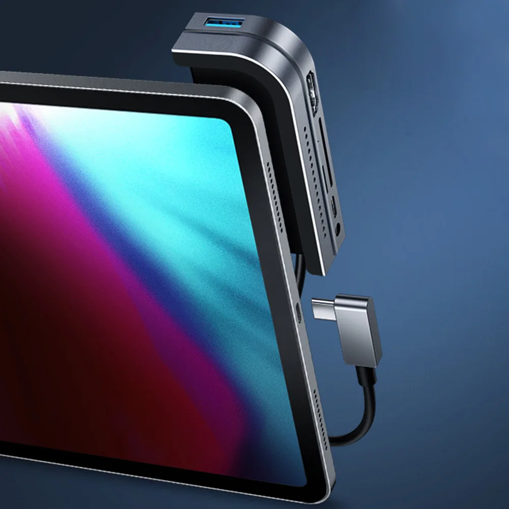 Планшет ноутбук портативный мини type C 3,5 мм Aux концентратор USB 3,0 передача данных домашний 6 в 1 высокая эффективность офисный алюминиевый сплав