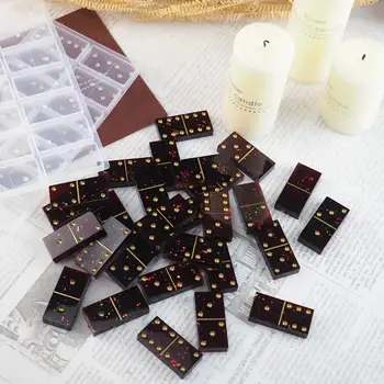 

2Pcs Handmade Domino Silicone Molds Cabochons Board Making Craft Charms Decor Epoxy Resin Molds For DIY Jewelry Making Tools