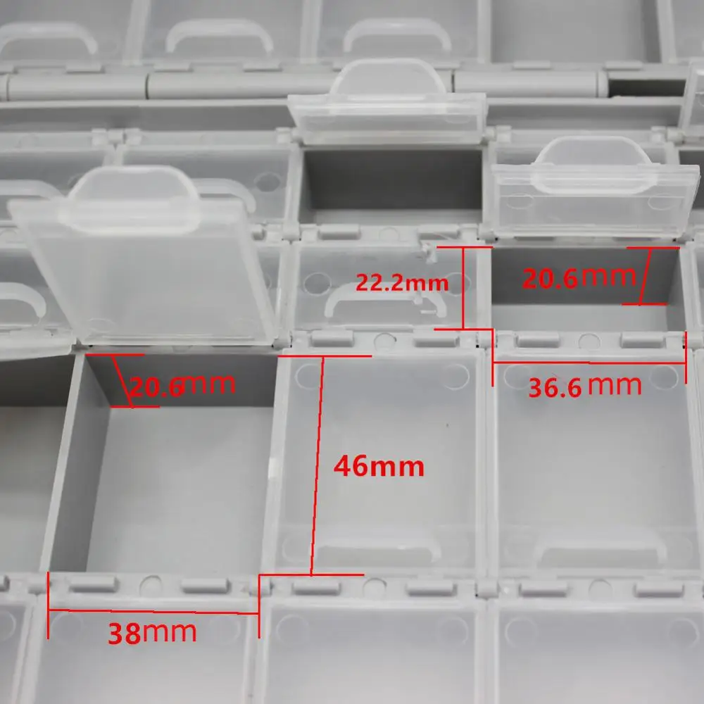 AideTek surface mount Electronics Storage Cases & Organizers plastics compartment tinyassortmt box resistor capacitor BOXALL48 3