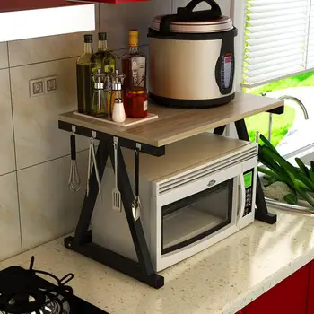 

Kitchen Receive Spice Rack Oven Rack Shelf Microwave Layer Console Shelf Multifunctional Shelf