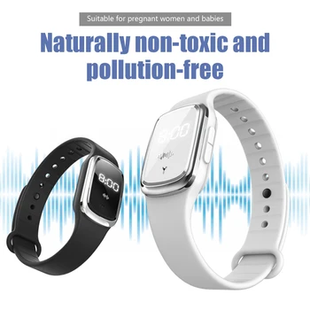 

Natural Ultrasonic Mosquito M2 Repellent Bracelet with Outdoor Time Display for Household Caring Children Ornament