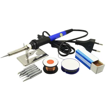 

60W 220V 110V Electric Soldering Iron Set Tool Kit Solder Wire Tips Stand WWO66