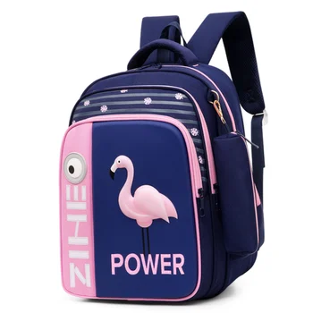 

2020 New 3D Flamingo Cartoon School Bags For Girls Boys Shark Backpack Children Orthopedic School Backpacks mochila escolar