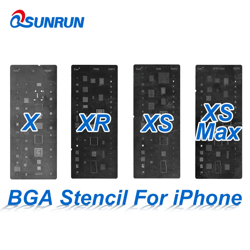 

4pcs/lot high quality full set BGA Reballing Stencil dedicate kit for iPhone 7 7Plus 8 8Plus X XR XS XSMax