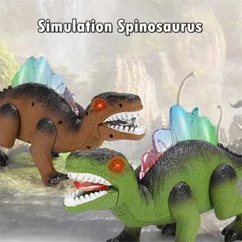 

Electronic Roaring Dinosaur Robot Walking Model Toy With Sound Light Educational Toys Electric Dinosaurs Toy For Children Gifts