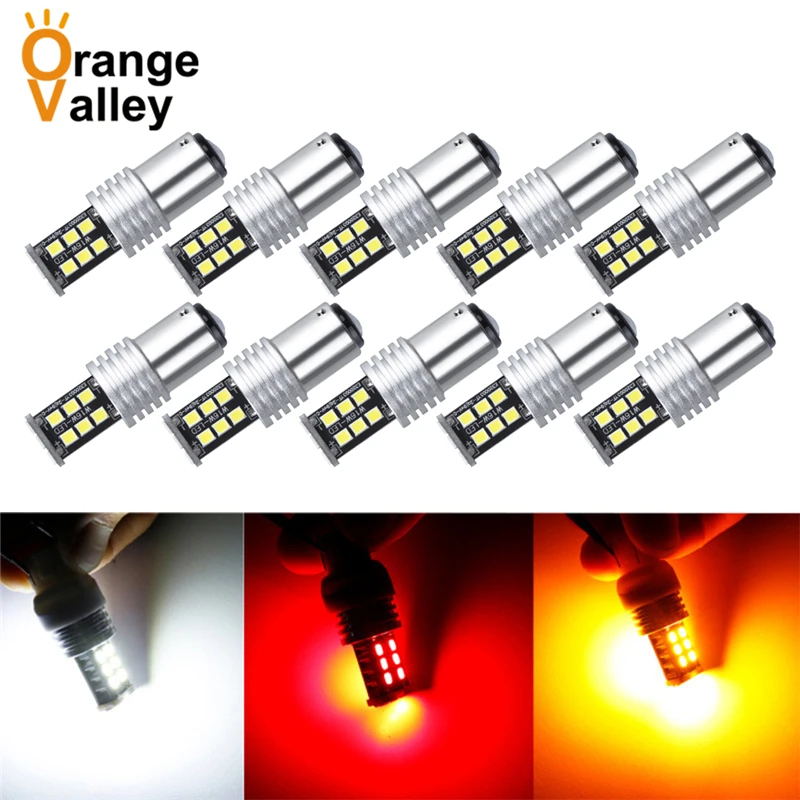 10 шт. 1156 BA15S BAY15D 1157 T20 7440 7443 P21W 15 SMD 3528 Светодиодный автомобильные поворотники