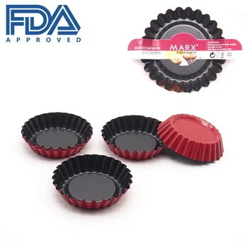 

Mini Round Tart Pans, 5 Packs Non-Stick Egg Tart Mold, Cupcake Cake Muffin Mold Tin Pan Baking Tool, Carbon Steel, 3 Inch