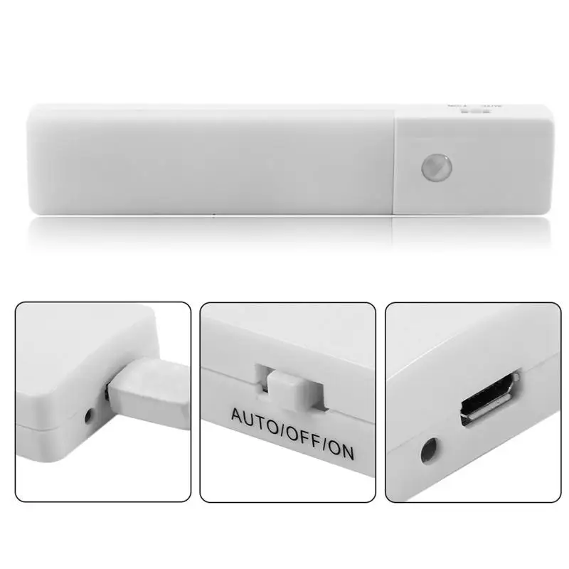  LED USB Chargeable Motion Sensor Night Light Human Body Induction Light Sensor Lamp for Wardrobe Co - 4000124463169